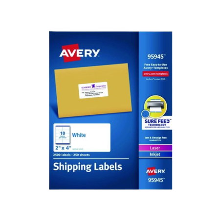 White Shipping Labels ? Bulk Packs, 2 x 4